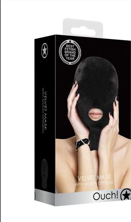 Actual product image Ouch! Velvet & Velcro Mask with Mouth Opening