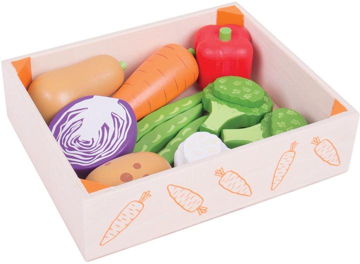 Actual product image Bigjigs Wooden box with vegetables