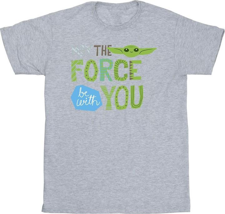 Actual product image Star Wars Mens The Mandalorian May The Force Be With You T-Shirt (5XL)