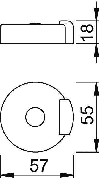 Produktbild Hoppe Bodentürstopper E484 m.Schrauben u.Dübel F69 Edelstahl matt (1 Stück)