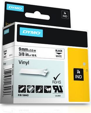 Actual product image Dymo Rhino Band IND 9mm we/sz (0.90 cm, Multicoloured)