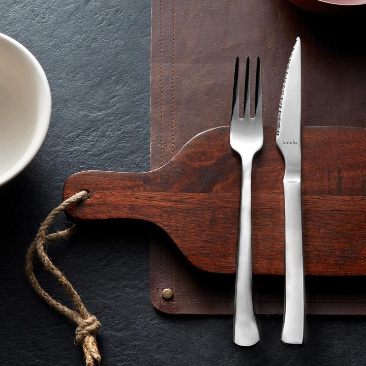 Produktbild Amefa CHULETERO Steakbesteck Set 12-teilig, hochglanzpoliert, für 6 Personen (12 Stück, Messer)