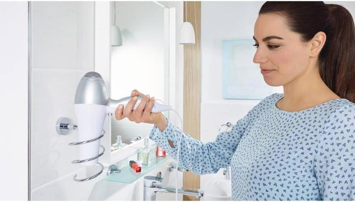 Image du produit tesa SMOOZ Support de sèche-cheveux avec solution adhésive sans perçage