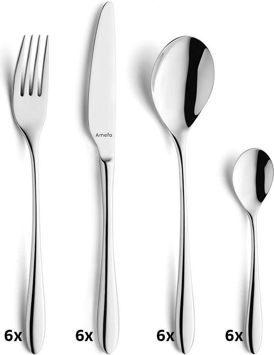Actual product image Amefa Cutlery set 24 pieces 1120 CUBA (24 Piece, Cutlery set)