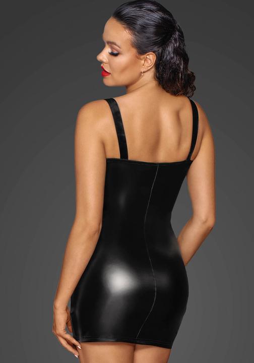 Actual product image Noir Handmade Powerwetlook mini dress with lace top (M)