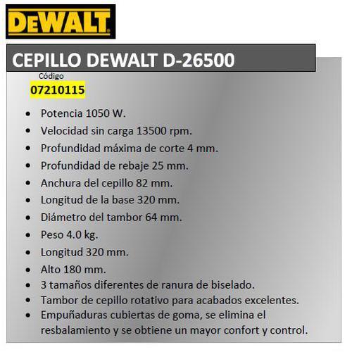 Immagine prodotto DeWalt Pialla a mano D26500