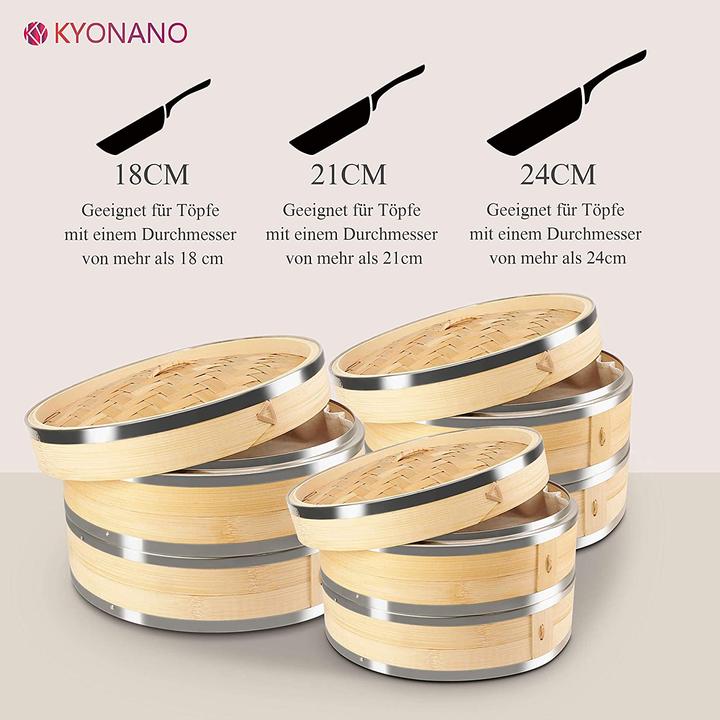 Actual product image Kyonano Bamboo steamer