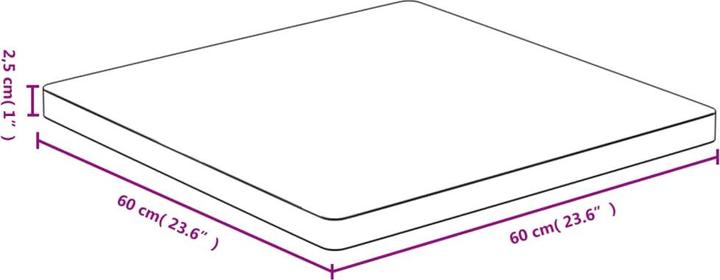 Immagine prodotto VidaXL Douglas (60 x 60 x 2,5 cm)