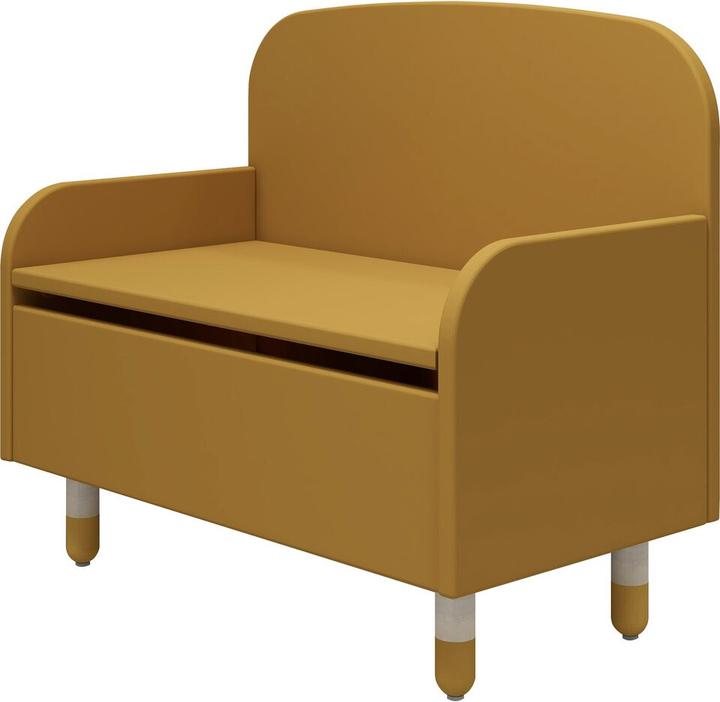 Actual product image Flexa Bench with storage space dots mustard (Child seating group)