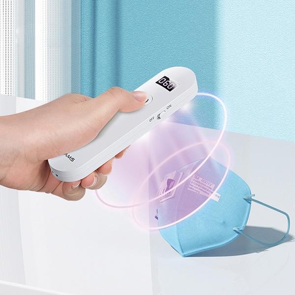 Produktbild Usams Lampa dezynfekująca mini UV-C ręczna sterylizator biały/white ZB159XDD01 (US-ZB159)