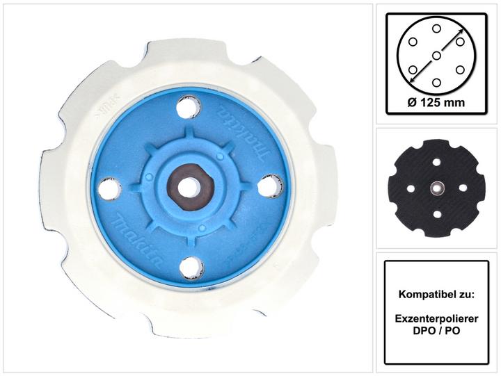 Produktbild Makita Ø 125mm Schleifteller für Exzenterpolierer PO5000C/ DPO500Z