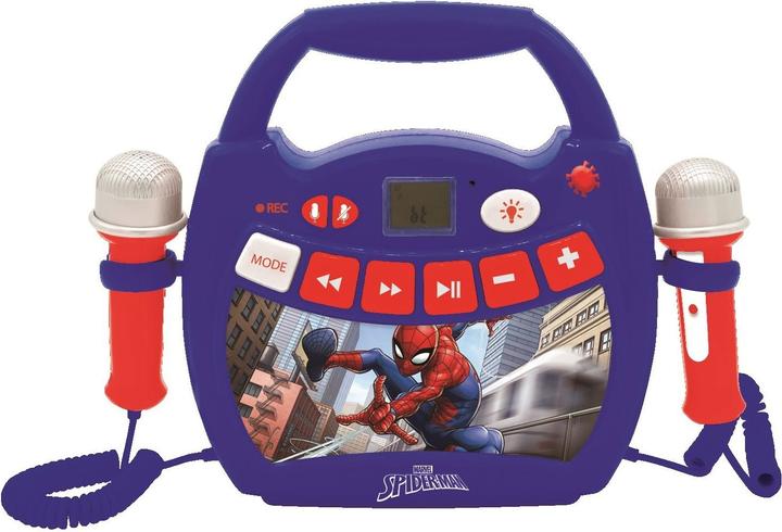 Produktbild Lexibook MP320SPZ Spider-Man-Tragbarer digitaler Karaoke-Player für Kinder-Mikrofone, Lichteffekte