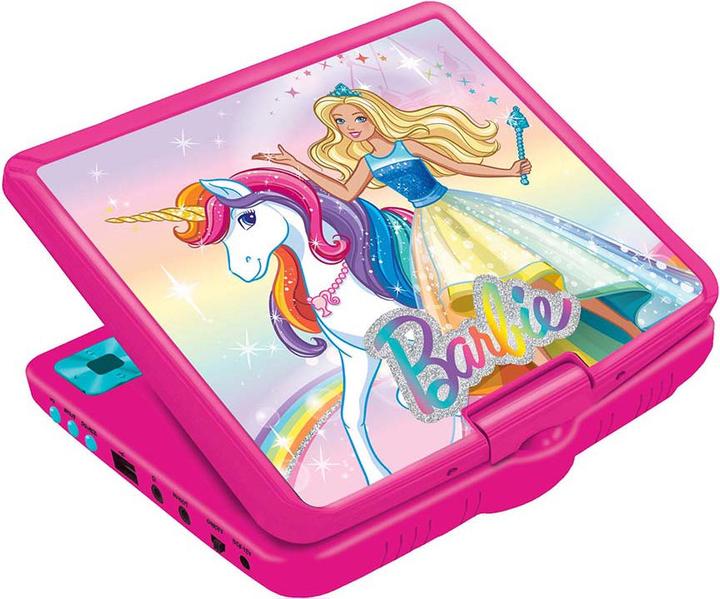 Actual product image Lexibook Barbie Portable DVD Player 7 rotative screen with USB port and earphones (DVDP6BB) (Portable DVD player)