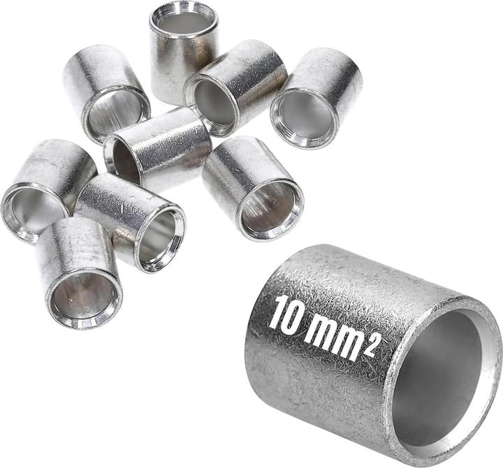 Produktbild Kalitec 10 Stück L2-P Parallelverbinder 10mm² I Verbinder unisoliert I Quetschverbinder blank I Kabe