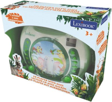 Produktbild Lexibook Tragbarer Tier-CD-Player mit Mikrofonen, Griff, Programmierung, Wiederholung, Karaoke, D