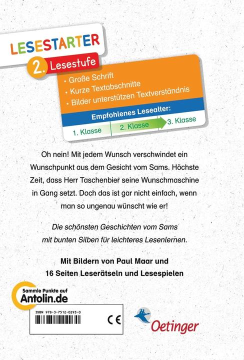 Actual product image Das Sams und die Wunschmaschine (German, Paul Maar, 2022)