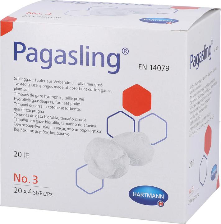 Actual product image Hartmann Pagasling gauze swabs sterile plum size 3, 80 pcs. swabs