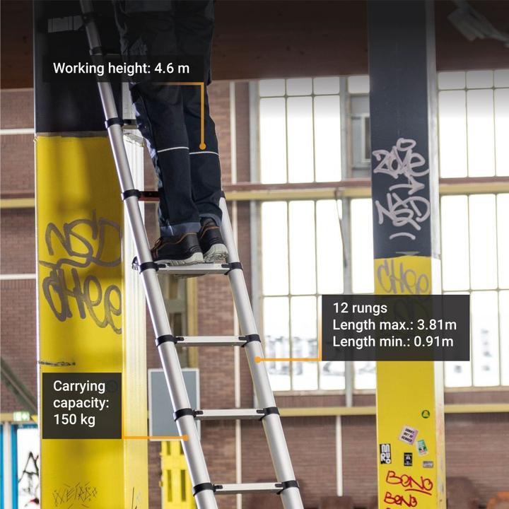 Produktbild Batavia Professional Teleskopleiter 3.81m (Teleskopleiter, 381 cm)