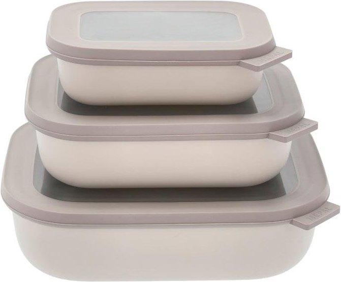 Actual product image Rosti Mepal Mepal - Cirqula Low Rect Bowl Set - Nordic White (14598) (3.50 l)
