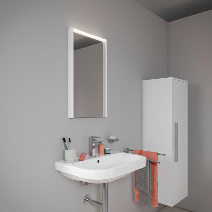 Actual product image Duravit D-Code mirror, LED light field top, 400x700mm, external light switch required, 3 W