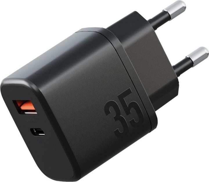 Actual product image Energea Wall Charger Bazic Goport Velox Kit 1xUSB-C 1xUSB-A GaN 35W with cable black (35 W)
