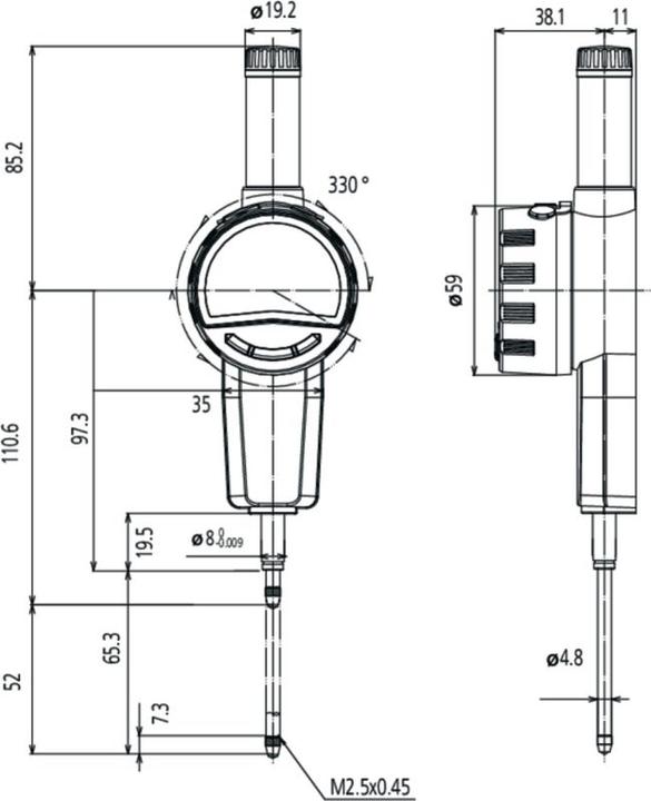 Produktbild Mitutoyo Messuhr 50.8 mm / 543-853D (5.08 cm)
