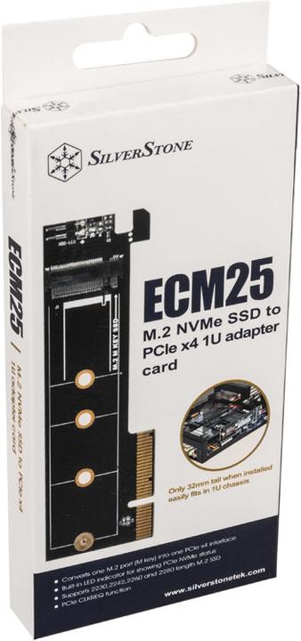 Actual product image Silverstone SST-ECM25-V2 M.2 port (M-Key) in PCIe x4 interface