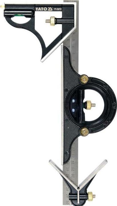 Actual product image Yato Multifunction angle 300mm Combination angle with stop angle Counter-rotating scale Precision angle