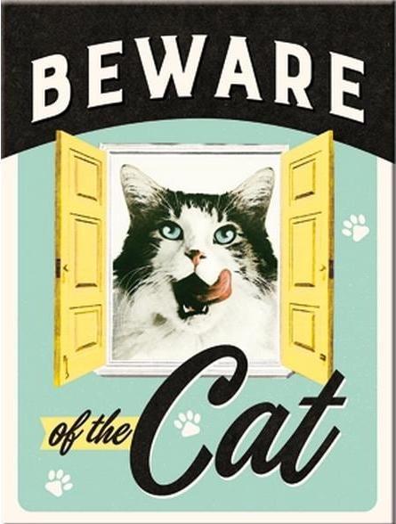 Produktbild Nostalgic-Art Merchandising Dekomagnet Beware of the Cat 6x8 cm (1 x)
