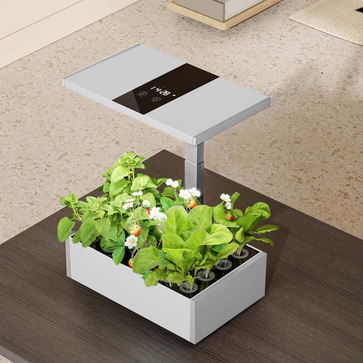 Produktbild Wiltec Indoor Gartensystem weiss Kräutergarten Mini Garten für drinnen LED