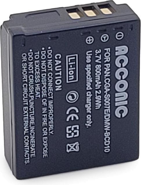 Image du produit Acconic Batterie f. Panasonic CGA-S007 Lumix DMC TZ2 DMC- TZ2 DMC TZ3 DMC- TZ3 DMC (Batterie de l'appareil photo)