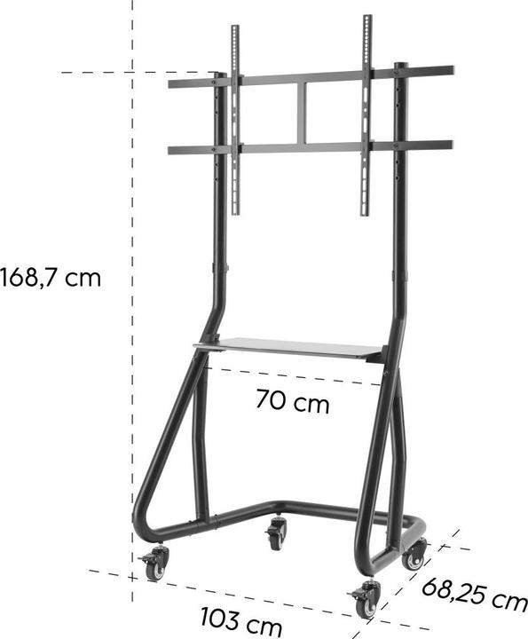 Image du produit Hama Trolley", support de télévision avec roulettes, 254 cm (100 (100", 80 kg)