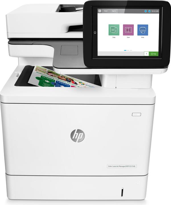 Actual product image HP Color LaserJet Managed MFP E57540dn Printer A4 Color Laser 38ppm Print Scan Copy Fax (Laser, Colour)