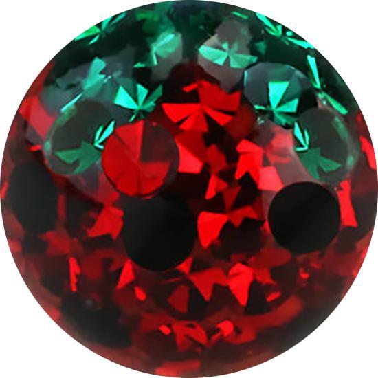 Image du produit Star Piercing Boule de cristal Fraise Couche de protection époxy (sans laiton, Acier chirurgical 316L)