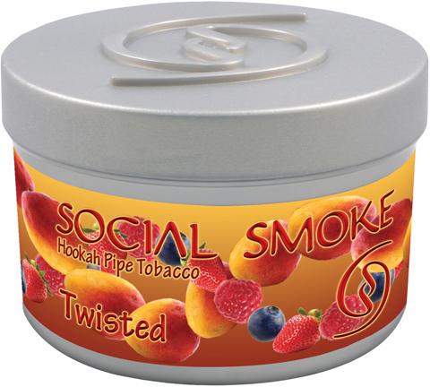 Actual product image Social Smoke Twisted 250g (Peach, Raspberry, Strawberry, Black currant, 250 g)