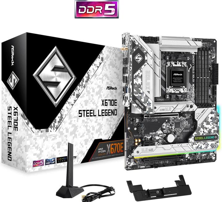 Actual product image AsRock X670E Steel Legend (AM5, AMD X670E, ATX)