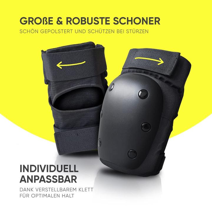 Produktbild Liebkern Skate Protektoren Set für Inliner & Skateboards (L, Knieschoner, Handgelenkschoner, Ellbogenschoner, 6 Stück)