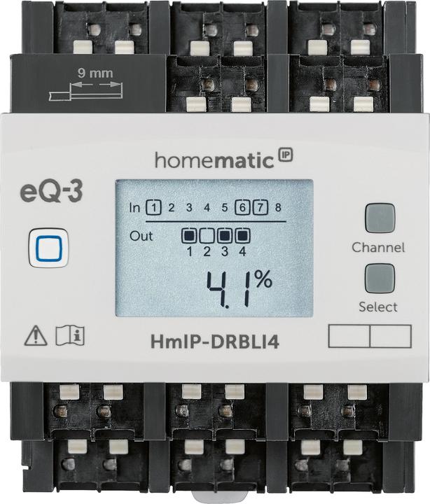 Homematic IP Radio blind actuator for top-hat rail mounting 4-fold (Shutter actuator)