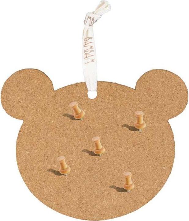 Actual product image Bambam Cork Bear Pinboard with 5 Pins (Bulletin board)
