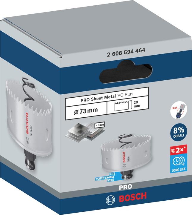 Produktbild Bosch Professional Zubehör PRO Sheet Metal PC Plus Lochsäge, 73 mm (73 Millimeter)