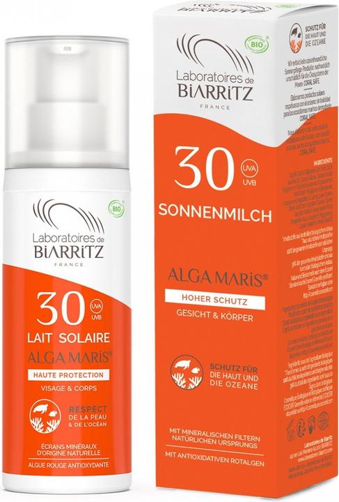 Image du produit Laboratoires de Biarritz Alga Maris Crème solaire bio (Crème solaire visage, SPF 30, 50 ml, 81 g)