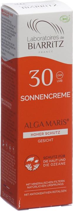 Image du produit Laboratoires de Biarritz Alga Maris Crème solaire bio (Crème solaire visage, SPF 30, 50 ml, 81 g)