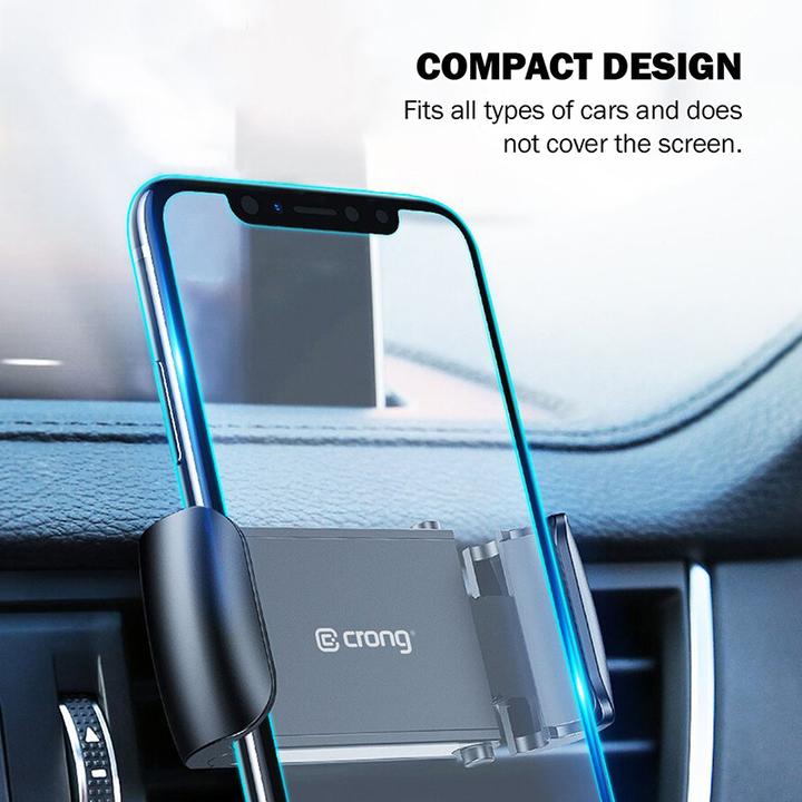 Actual product image Crong Universal Smart CRG-CH2-BLK car terminal holder