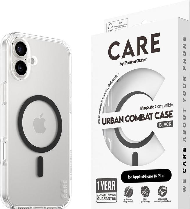 Productafbeelding PanzerGlass CARE Flagship Case Urban Combat w. Zwarte MagSafe iPhone '24 6,7" (Apple iPhone 16 Plus)