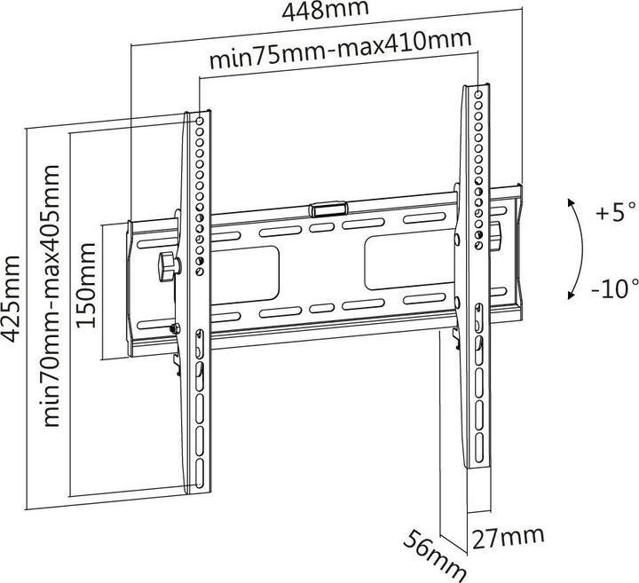 Actual product image Reflecta PLANO Flat 55-4040T (Wall, 55", 50 kg)