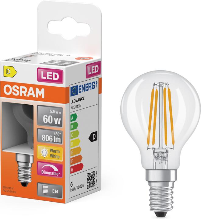 Actual product image Osram Superstar Classic P (E14, 5.90 W, 806 lm, 1 x, E)