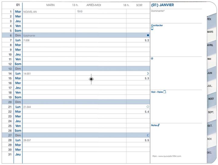 Immagine prodotto Quo Vadis PLAIN - Agenda tascabile (10 x 15 cm, Francese)