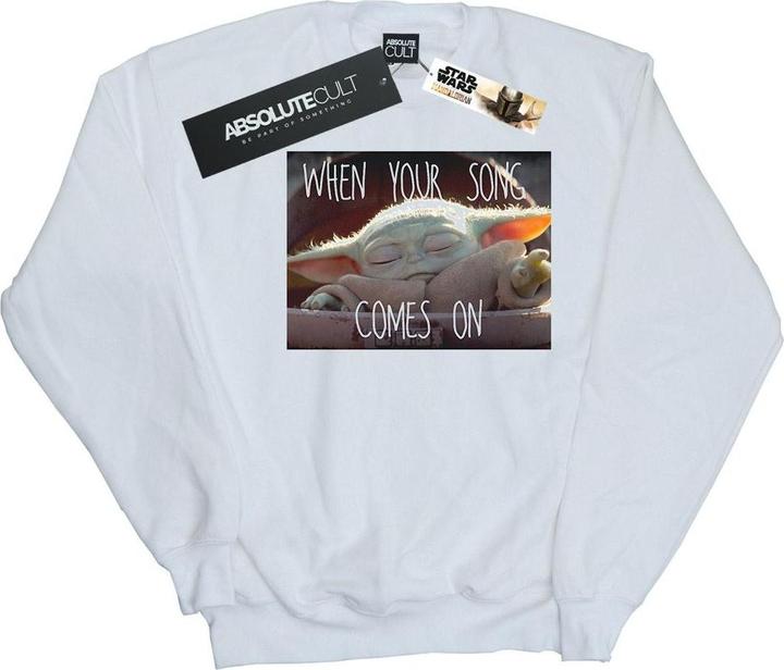 Star Wars The Mandalorian The Child Song Meme Sweatshirt (M)