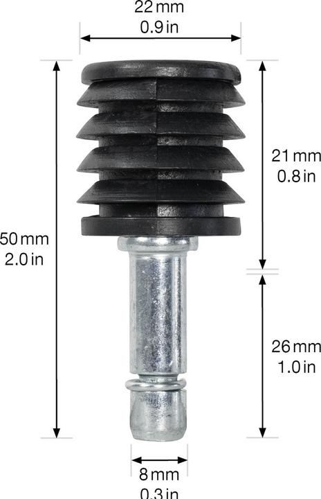 Immagine prodotto Wagner System Goupille avec douille en tube rond 50 mm 2 pezzi.