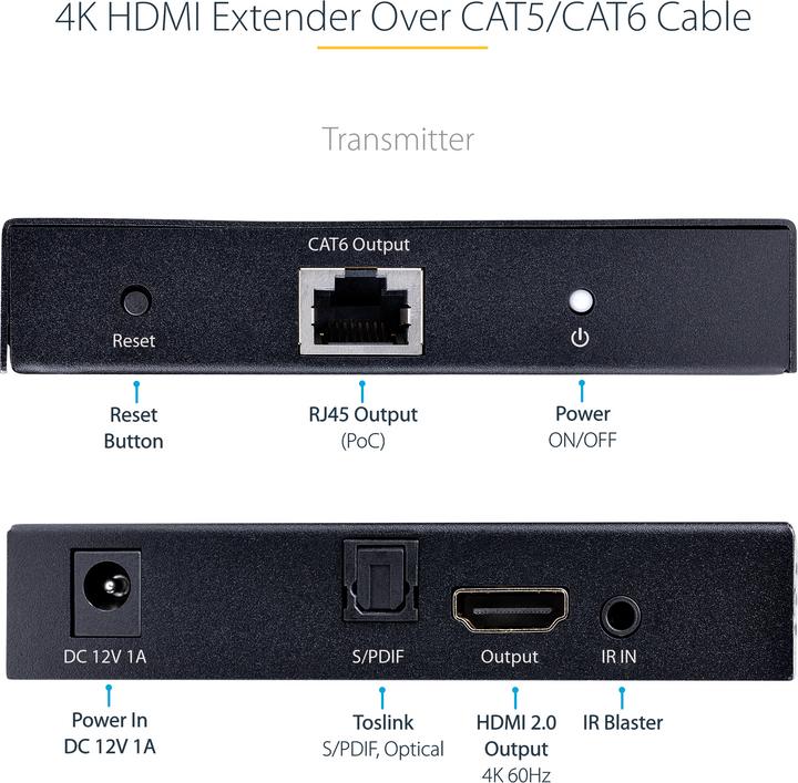 Produktbild StarTech 4K HDMI EXTENDER 4K 60HZ HDR (Video Switch)